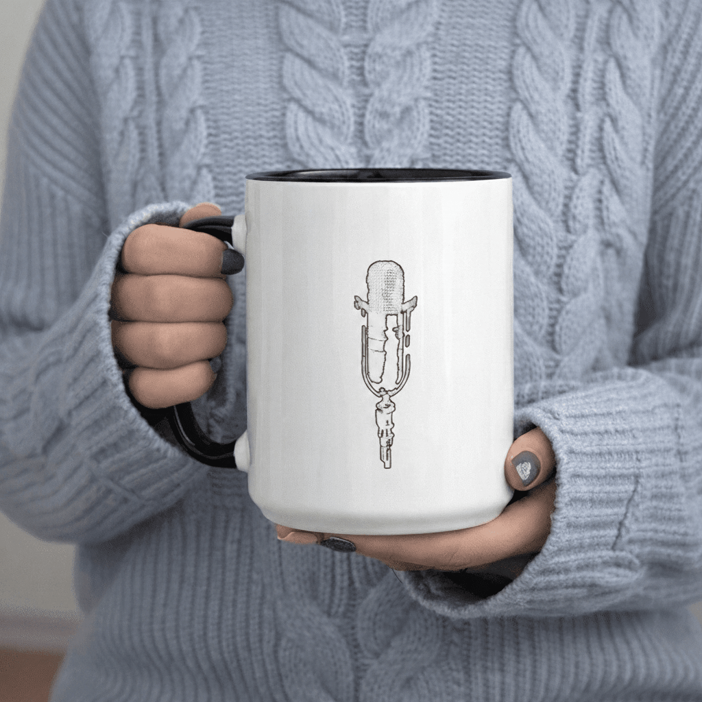 Tailorly Black Accent 11 oz Mug - Artistic for Music Lovers 11oz Printed Ceramic Mug Food Grade Ceramic Dishwasher Safe Dishwasher & Microwave Safe