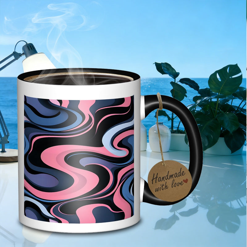Tailorly Black Accent 11 oz Mug - work outdoor activities and travel