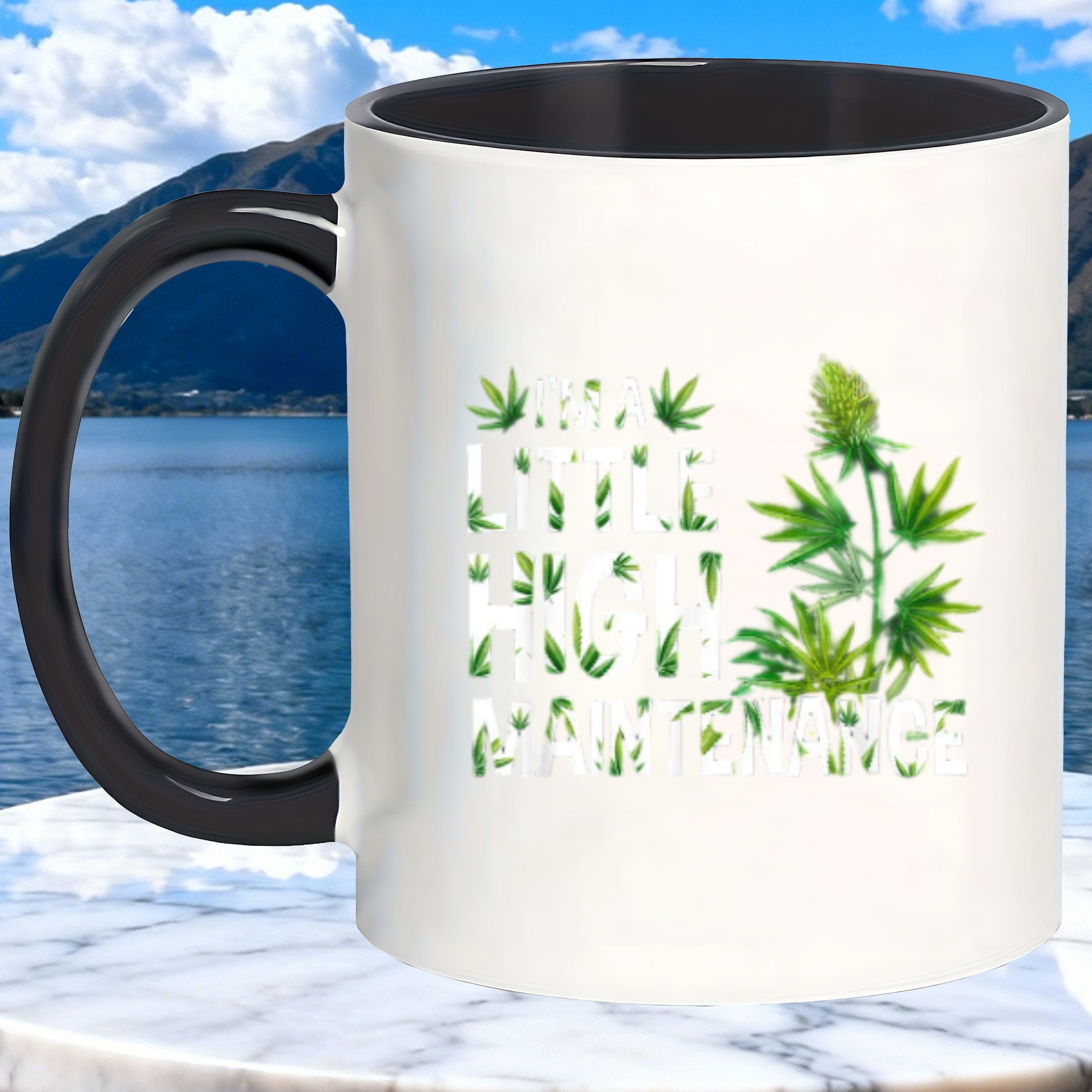 Tailorly Black Accent 11 oz Mug - novelty coffee mug im a maintenance mugs christmas decorations travel hot drink mug thanksgiving new