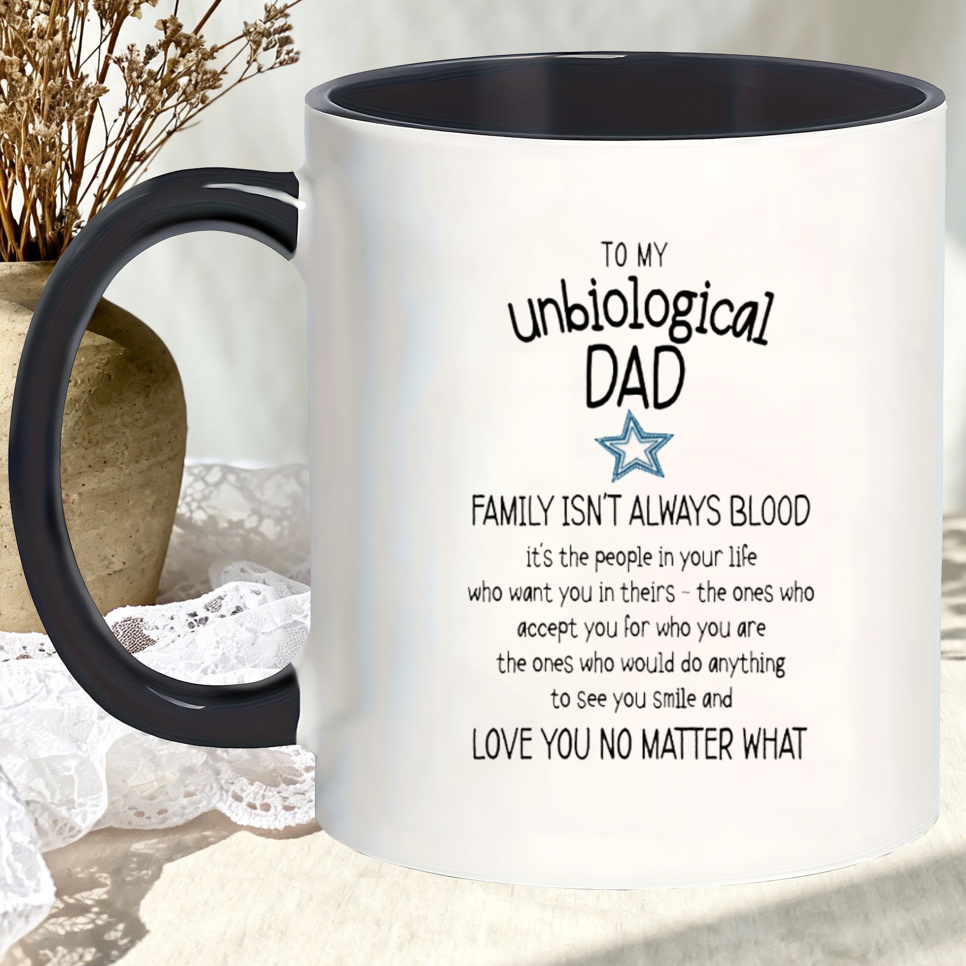 Tailorly Black Accent 11 oz Mug - stepping for christmas valentines day thanksgiving gifts