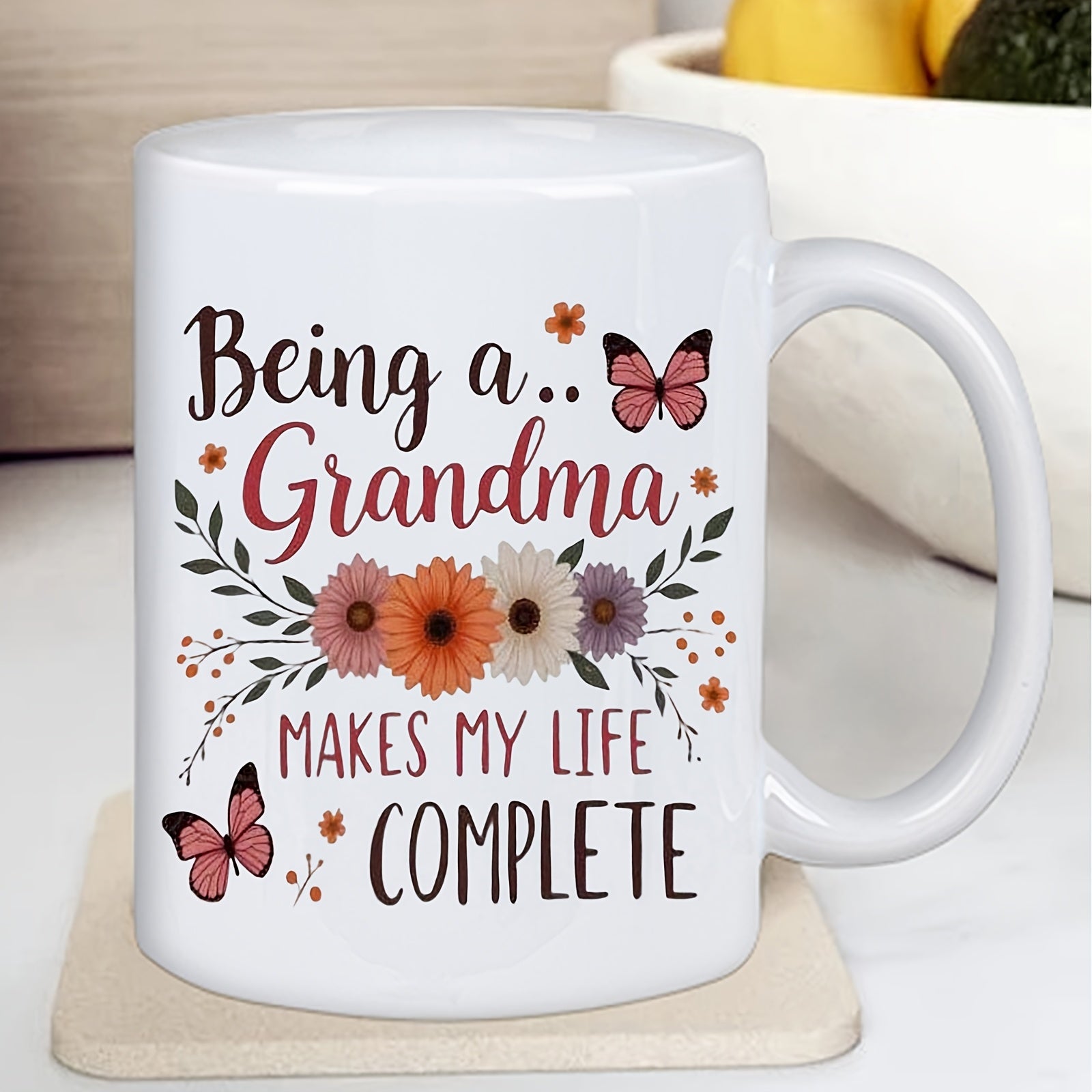 Tailorly White Ceramic 11 oz Mug - 1pc thoughtful present for couples1pcs thoughtful present for couplesceramic printed novelty mug for grandmothers
