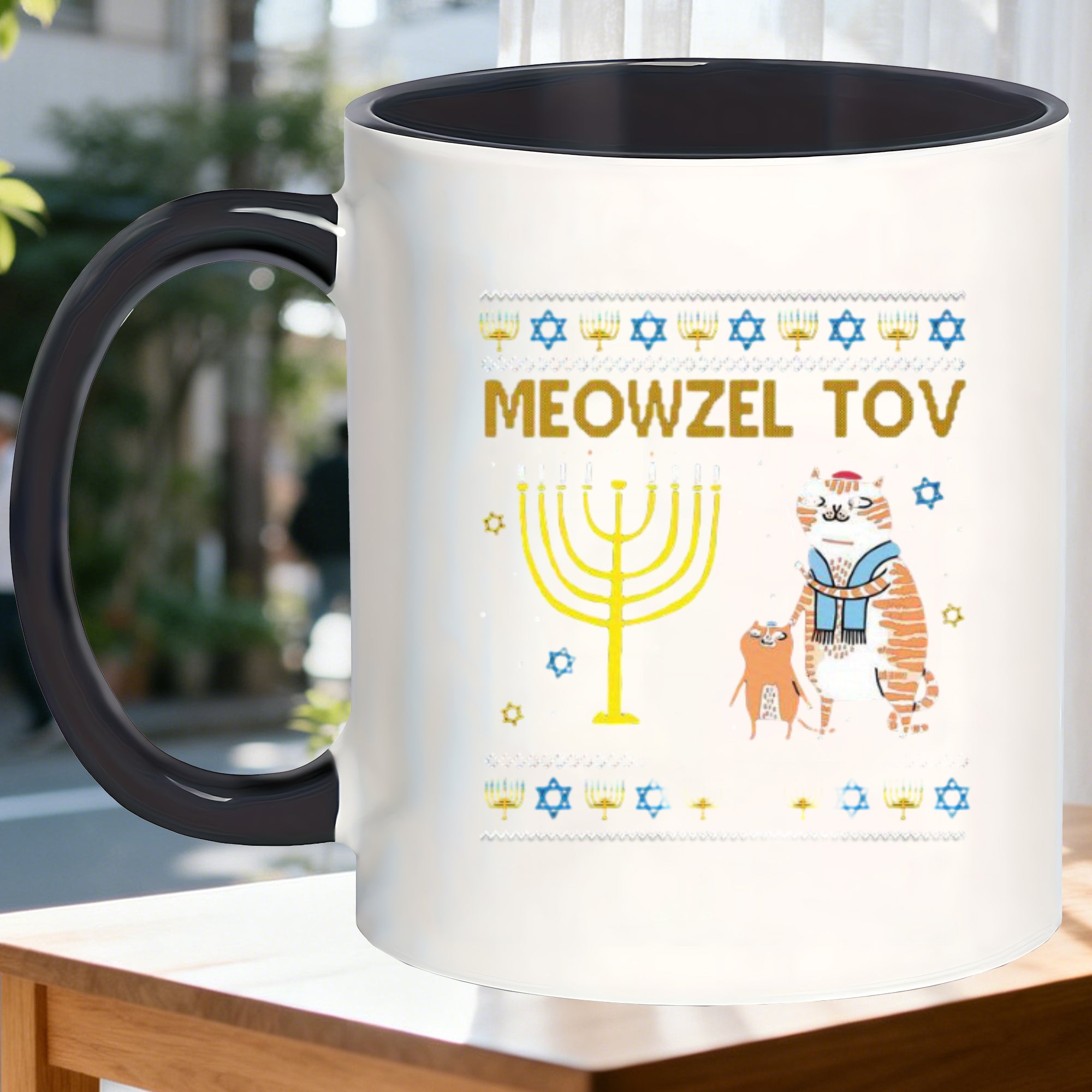 Tailorly Black Accent 11 oz Mug - cats