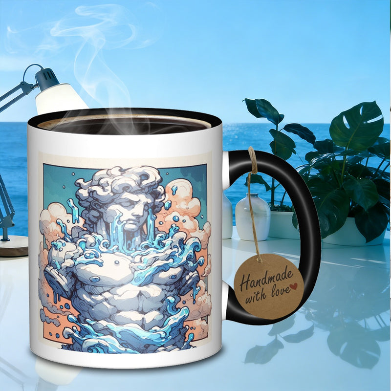 Tailorly Black Accent 11 oz Mug - flowing sculpture