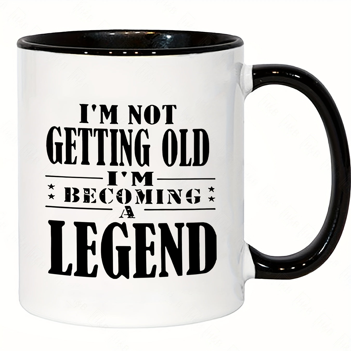 Tailorly Black Accent 11 oz Mug - humorous aging quotes