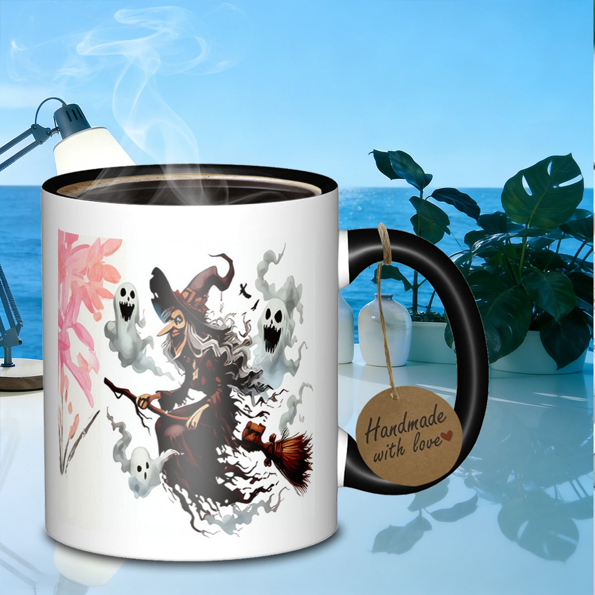 Tailorly Black Accent 11 oz Mug - witch and flyingcute coffee mug sublimation