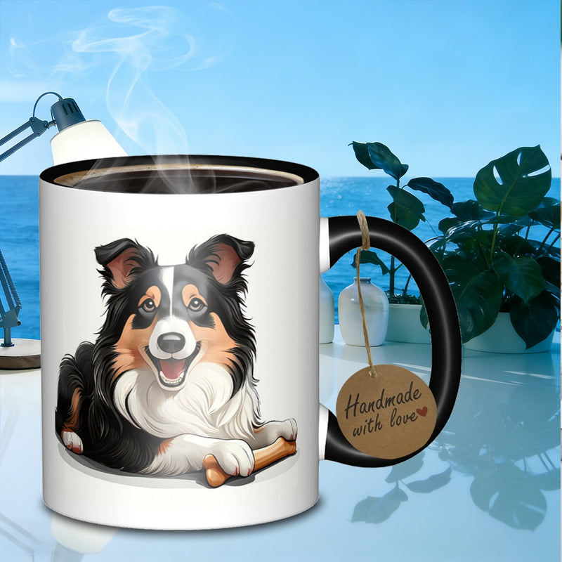 Tailorly Black Accent 11 oz Mug - bone