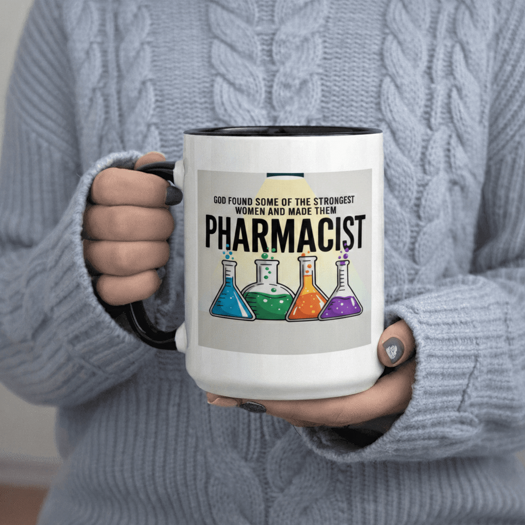 Tailorly Black Accent 11 oz Mug - Women And Made Them Pharmacists