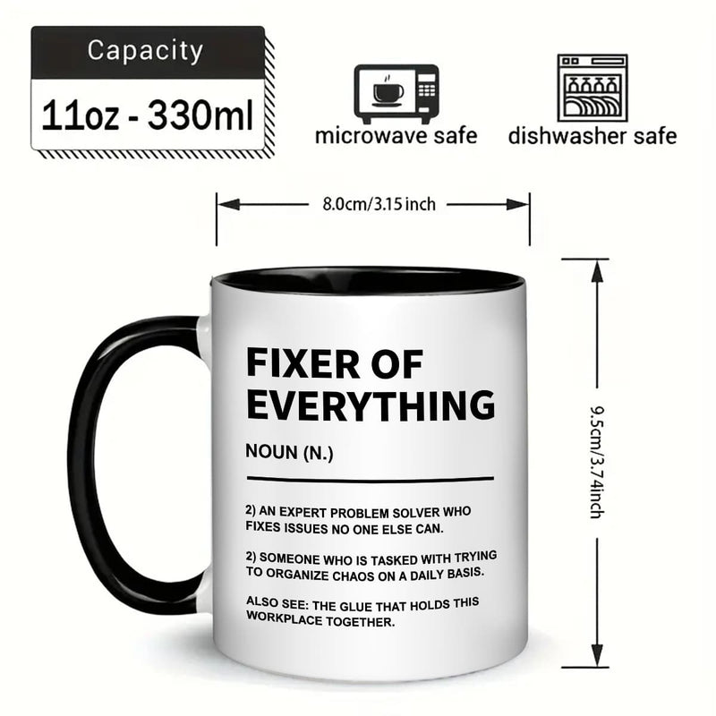 Tailorly Black Accent 11 oz Mug - humorous text related to gratitude