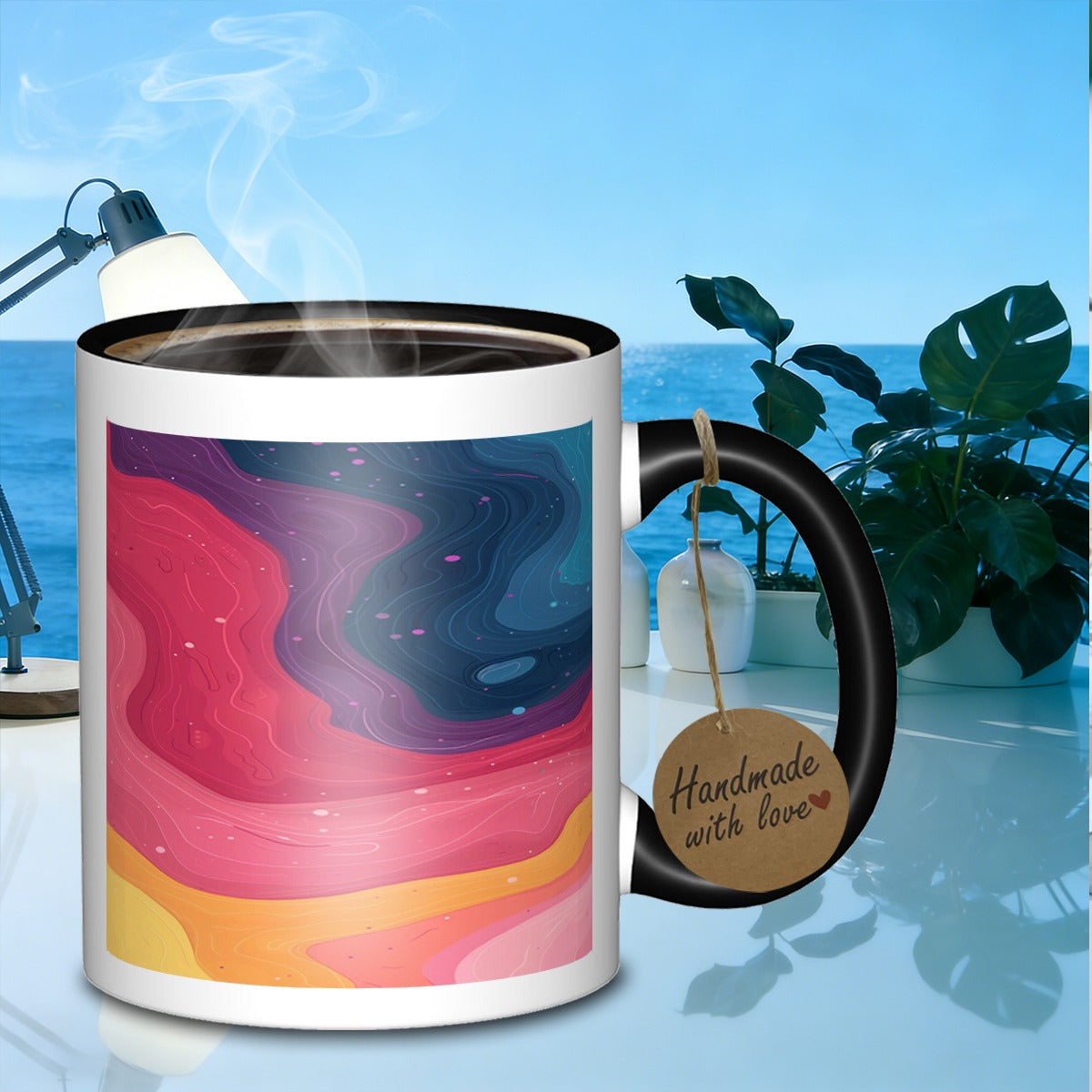 Tailorly Black Accent 11 oz Mug - stylish coffee mug with a design the office outdoor activities or travel a great gift_723c2e047b224f00a27979cef5c33b39