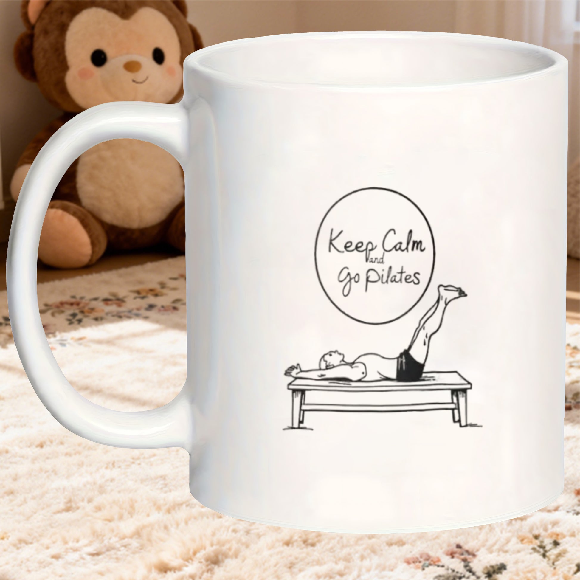 Tailorly White Ceramic 11 oz Mug - durable ceramic microwave safe coffee gym mugs presents for men humorous birthday and christmas