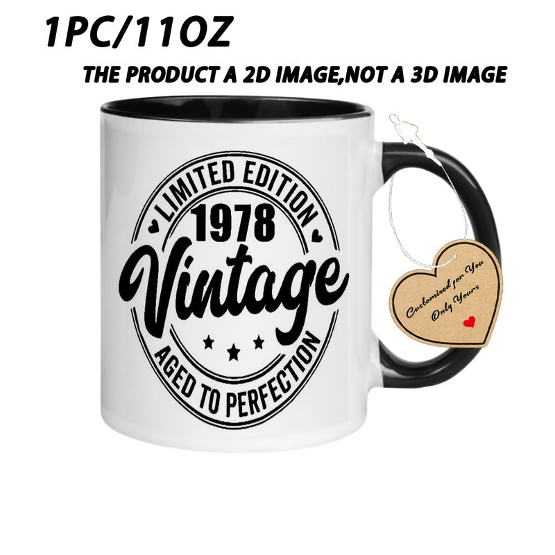 Tailorly Black Accent 11 oz Mug - Vintage 1978 Humorous text