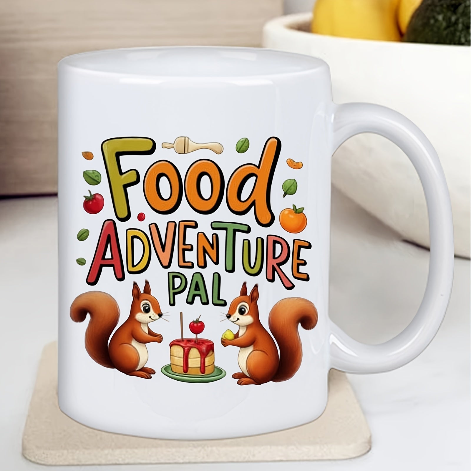 Tailorly White Ceramic 11 oz Mug - 1pc ceramic coffee mug fun quirky printed novelty mug for office home or golf reusable insulated hand wash only ideal