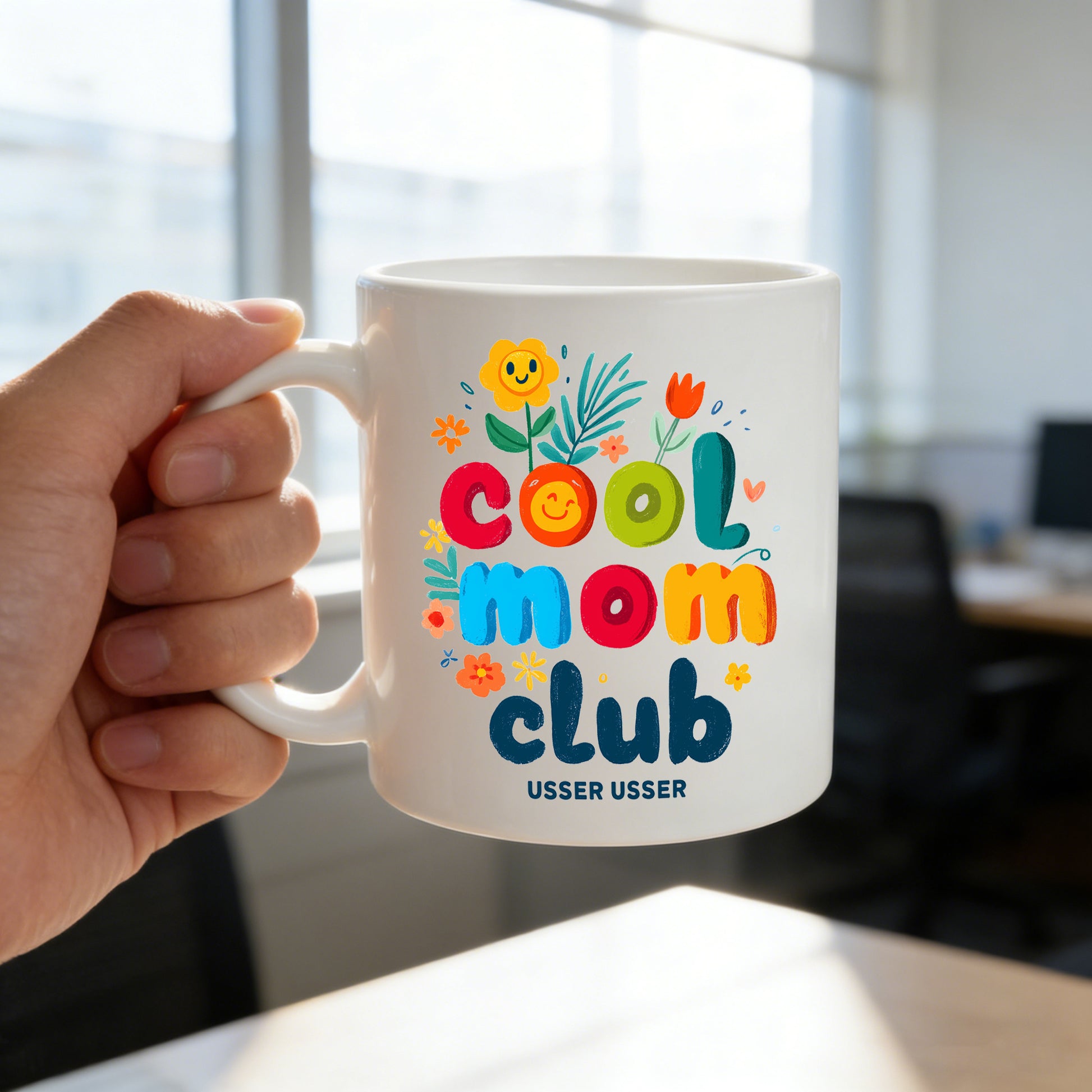 Tailorly White Ceramic 11 oz Mug - cool mom club colorful