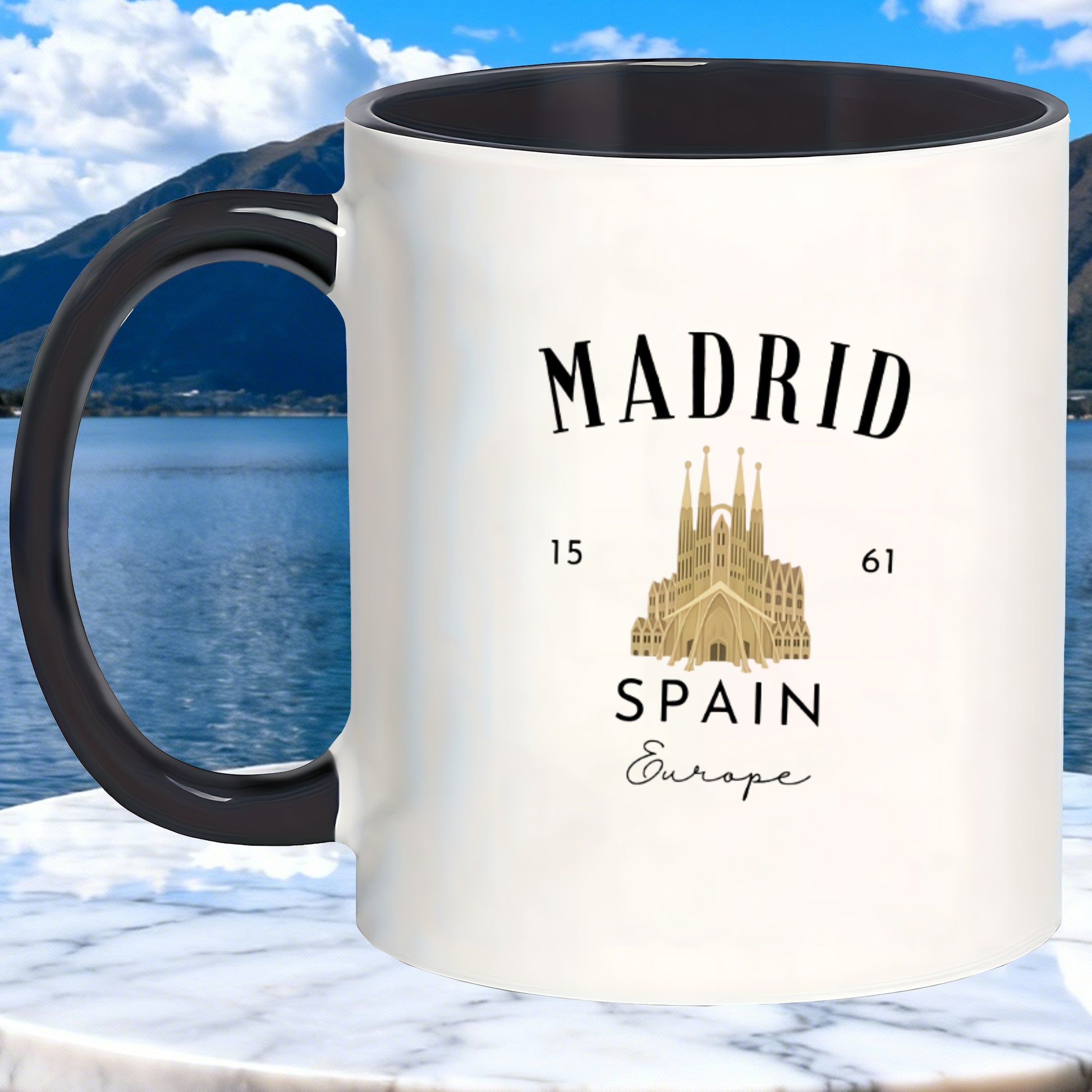 Tailorly Black Accent 11 oz Mug - madrid architecture