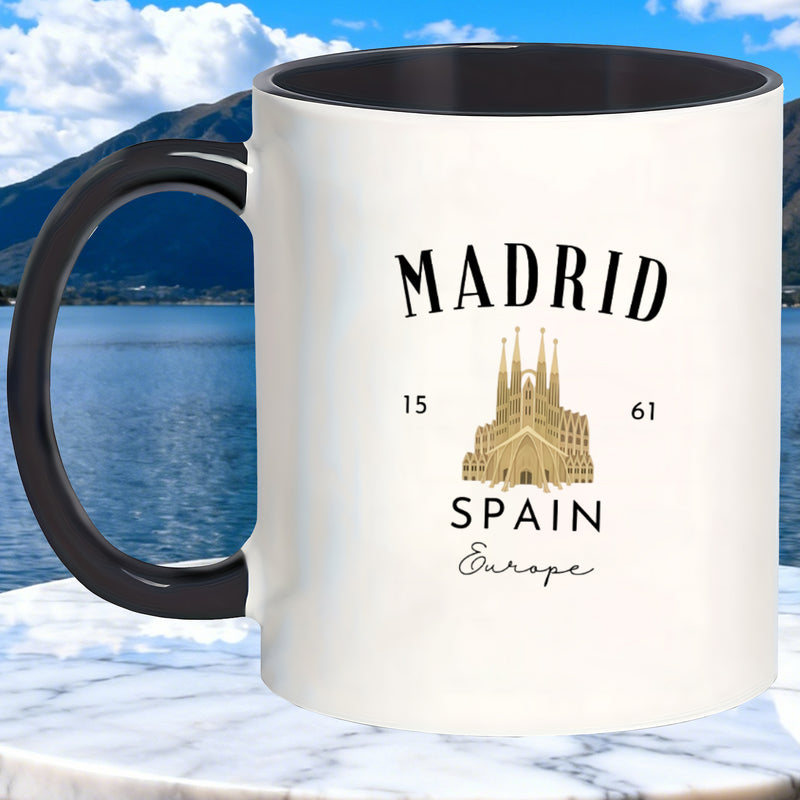 Tailorly Black Accent 11 oz Mug - madrid architecture