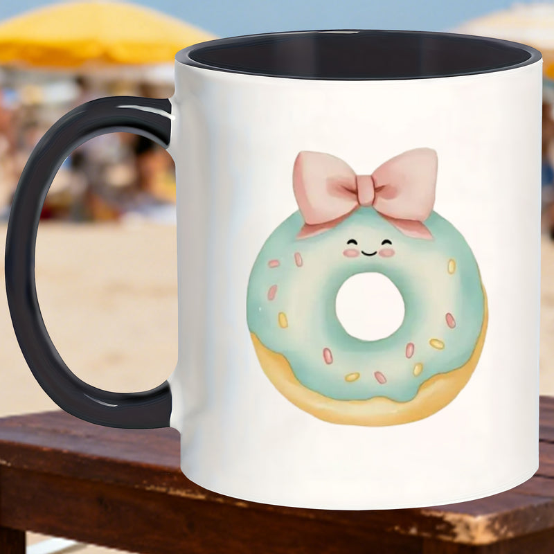Tailorly Black Accent 11 oz Mug - smiling face