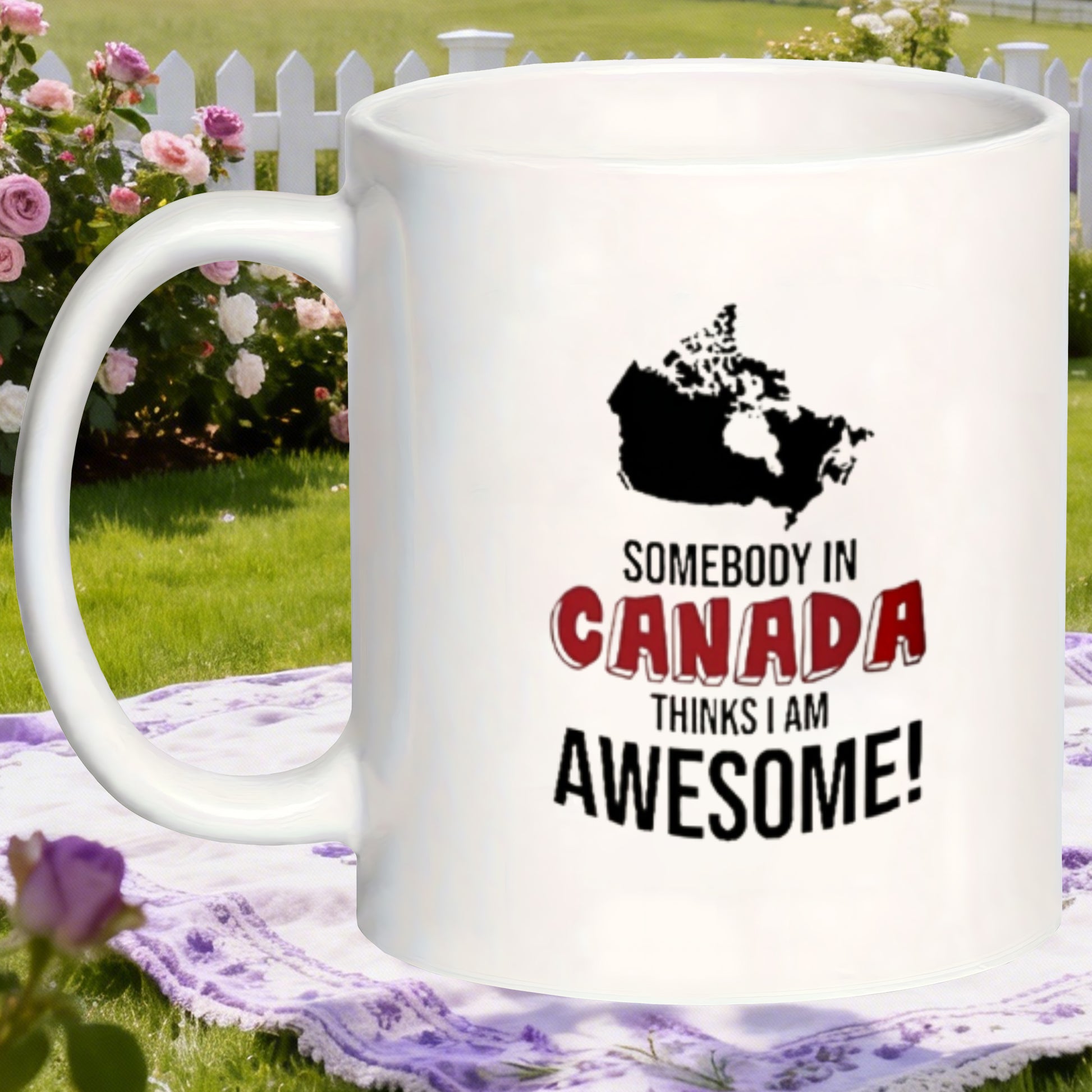Tailorly White Ceramic 11 oz Mug - hot and cold beverages in canada believes im amazing