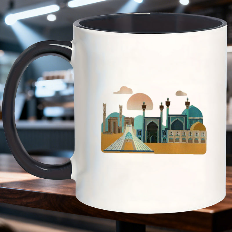 Tailorly Black Accent 11 oz Mug - glazed print