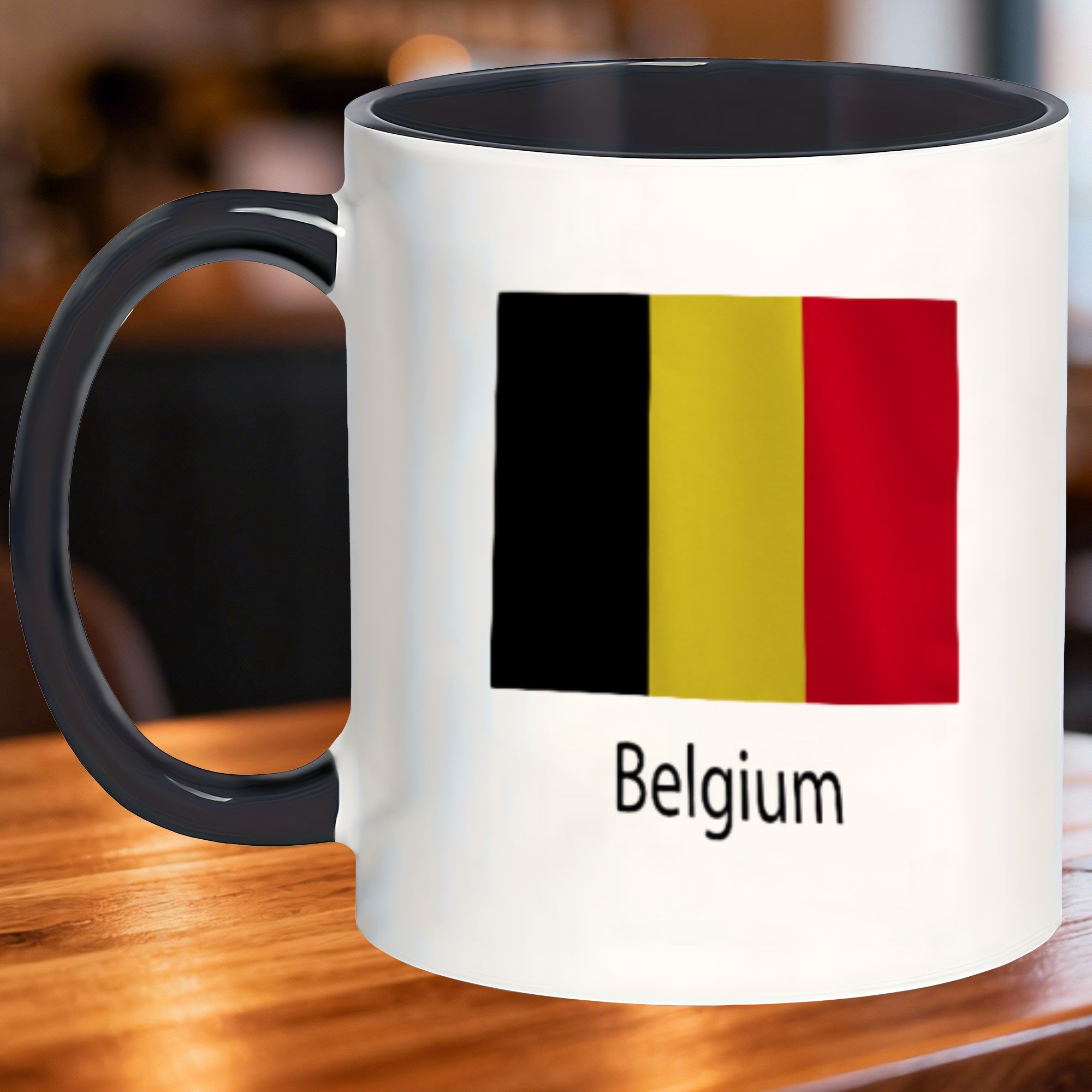 Tailorly Black Accent 11 oz Mug - belgian mugs for holiday decor hot beverages during christmas and new year celebrations_81c211003a044f9ca35e828ff6379afa