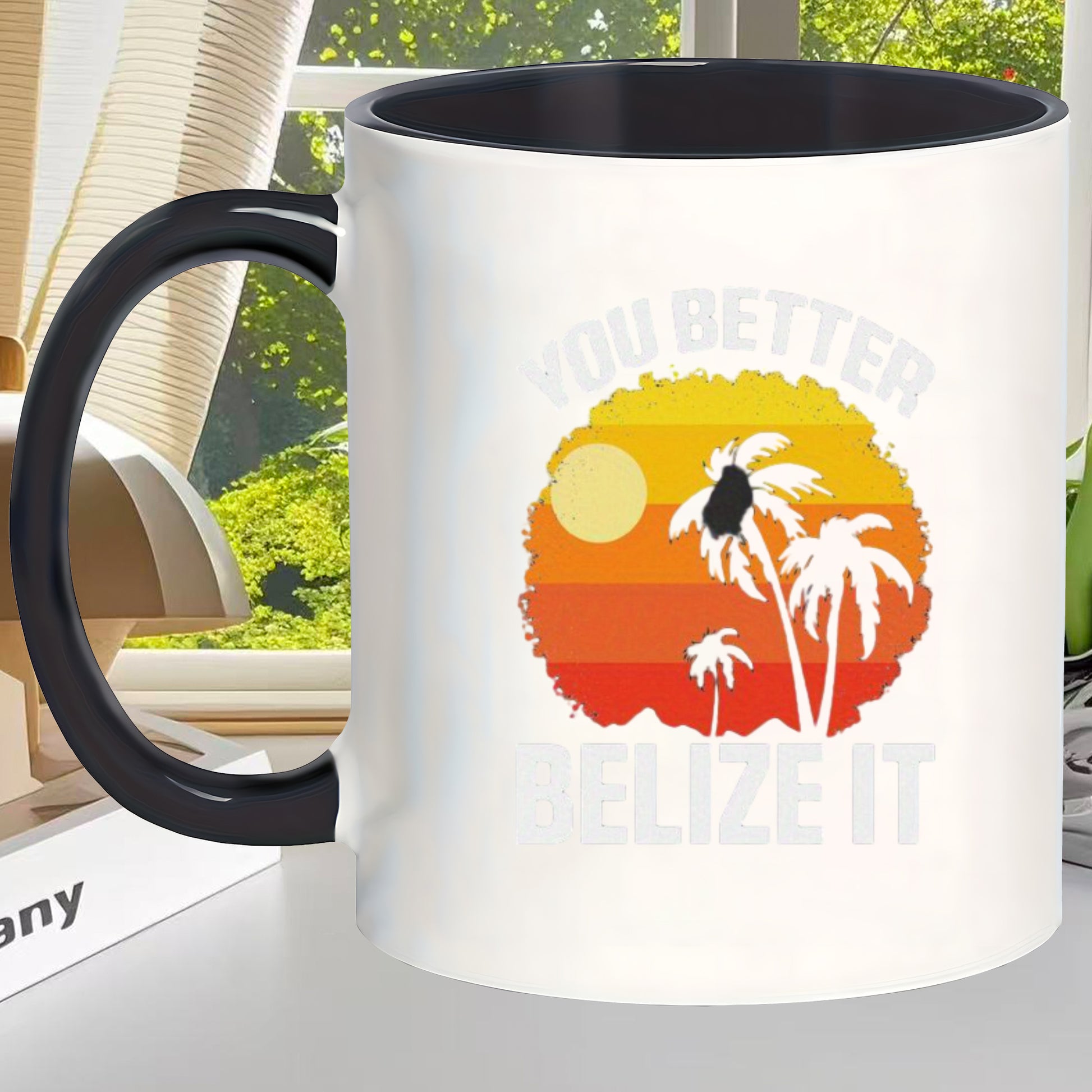 Tailorly Black Accent 11 oz Mug - durable colored fade resistant daily beverage belize it mugs office home use_6887abcfe64e42658e79c58edcce15e3