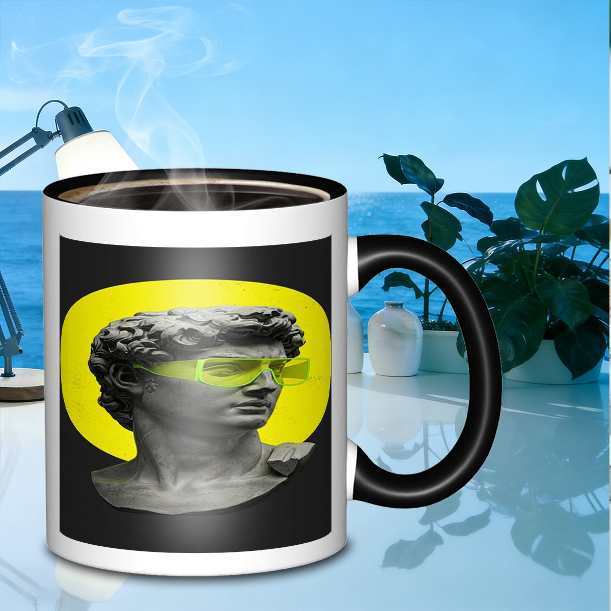 Tailorly Black Accent 11 oz Mug - classical sculpture