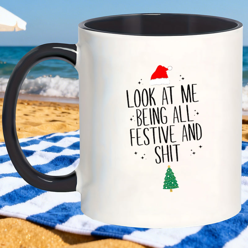 Tailorly Black Accent 11 oz Mug - designed travel mug check out my look for christmas and thanksgiving hot beverages_0d4d416fa3fa44aaaeb5432a83d635c9