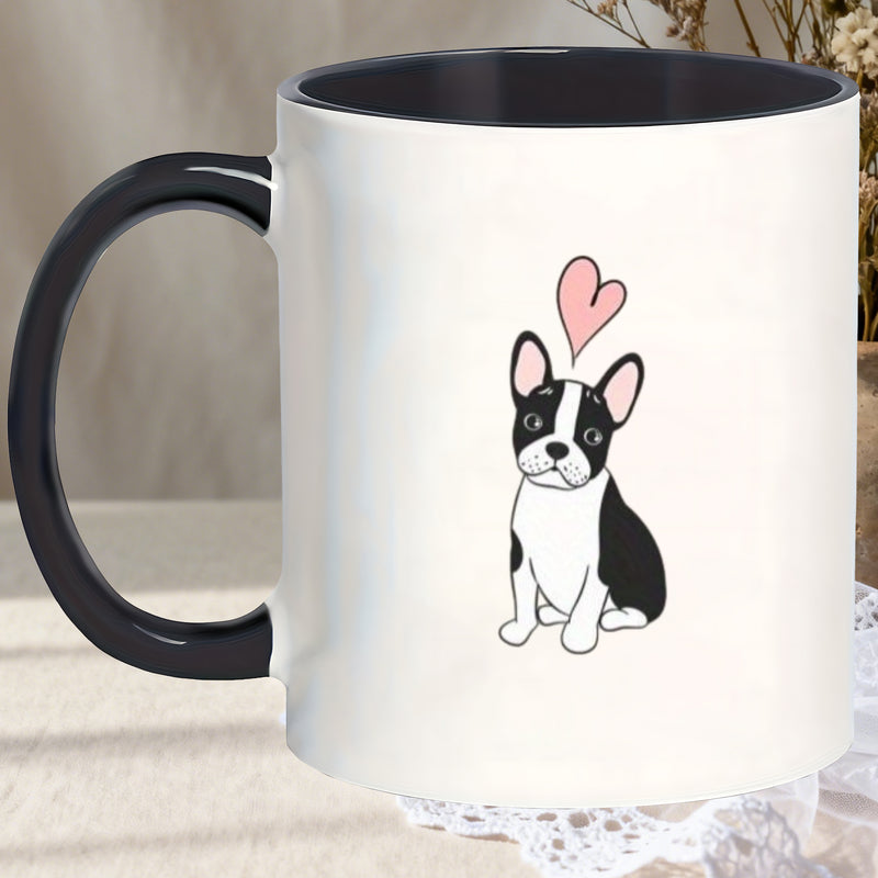 Tailorly Black Accent 11 oz Mug - cute dog