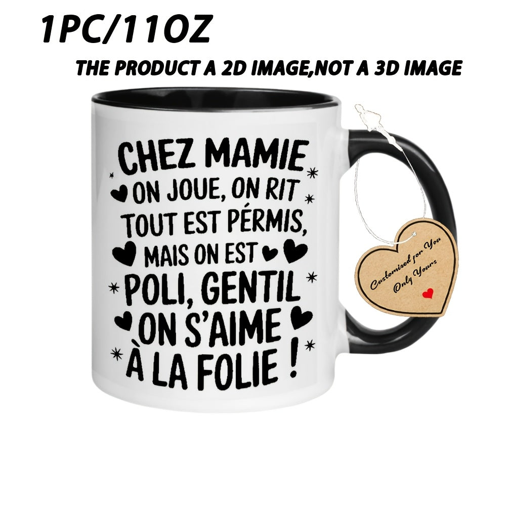 Tailorly Black Accent 11 oz Mug - Grandma Love