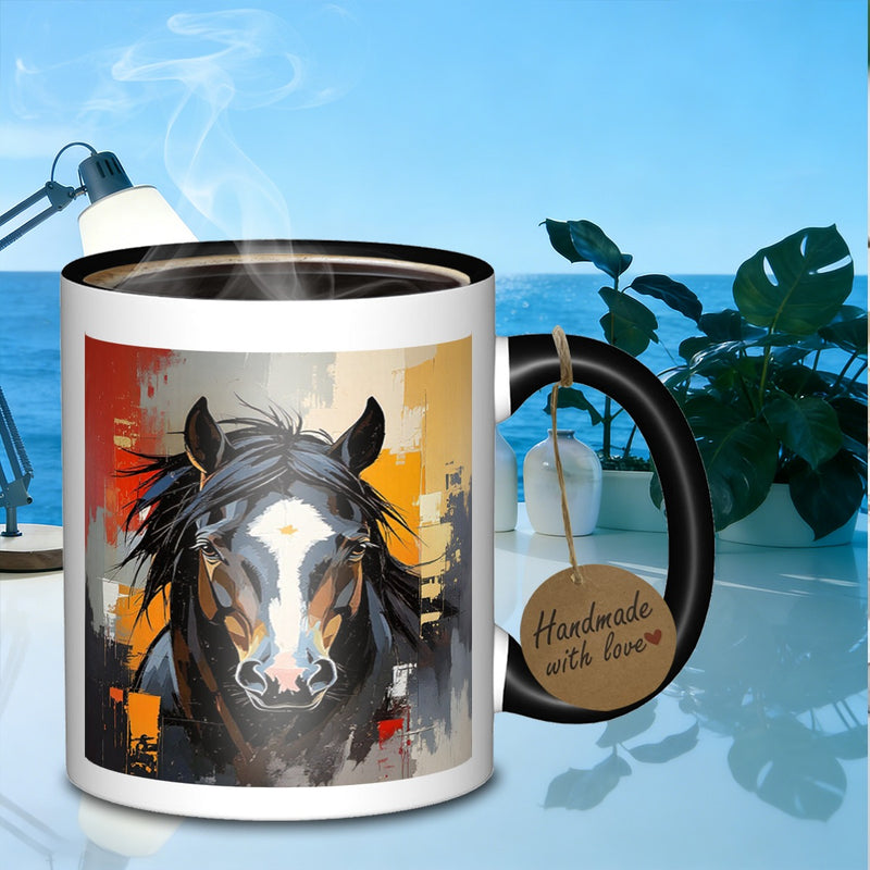 Tailorly Black Accent 11 oz Mug - backgroundharmonious travel mug galaxy mug suitable for daily work outdoor trips travel and used as a