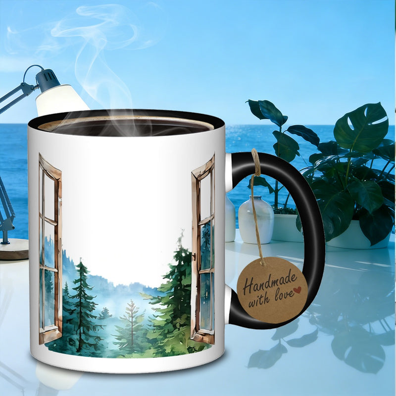 Tailorly Black Accent 11 oz Mug - the window