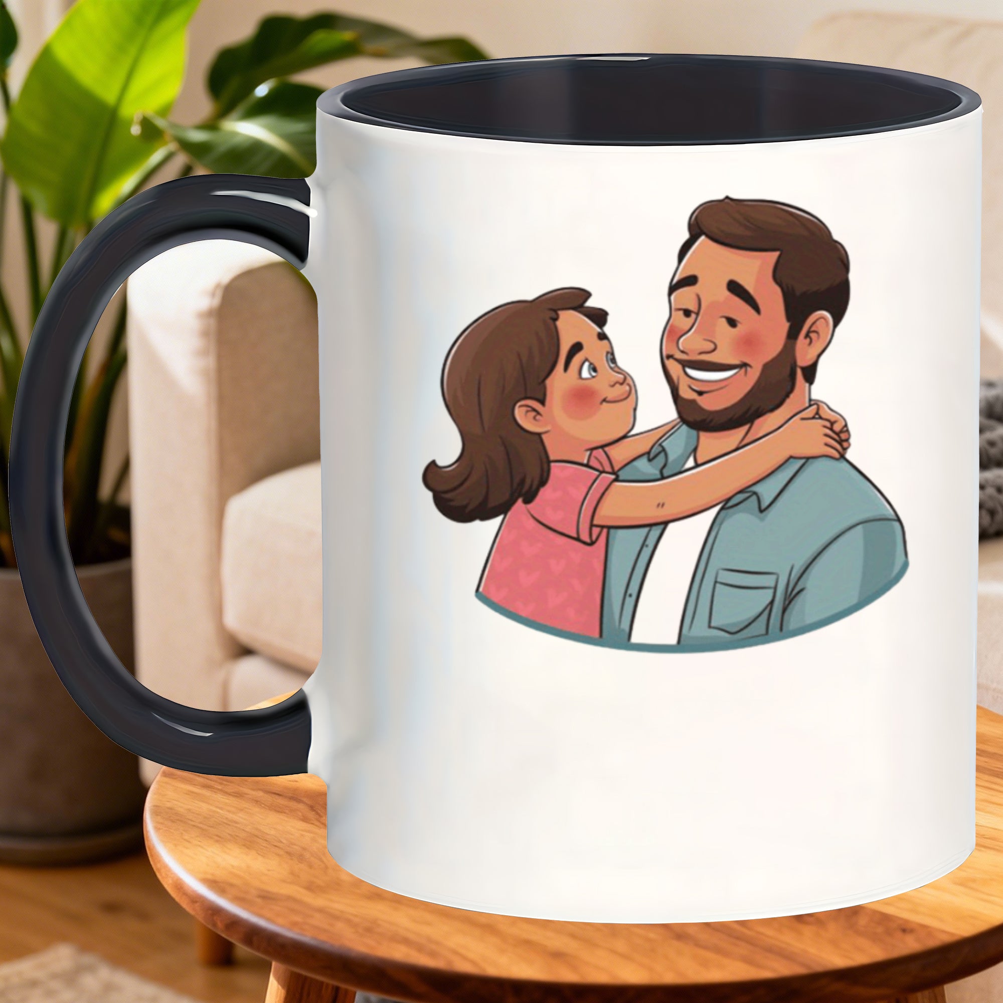 Tailorly Black Accent 11 oz Mug - humorous daddy themed text
