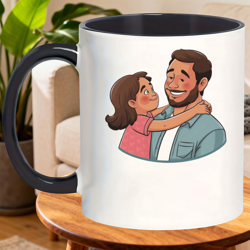 Tailorly Black Accent 11 oz Mug - humorous daddy themed text