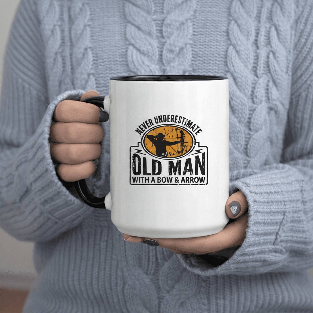 Tailorly Black Accent 11 oz Mug - Archery archer