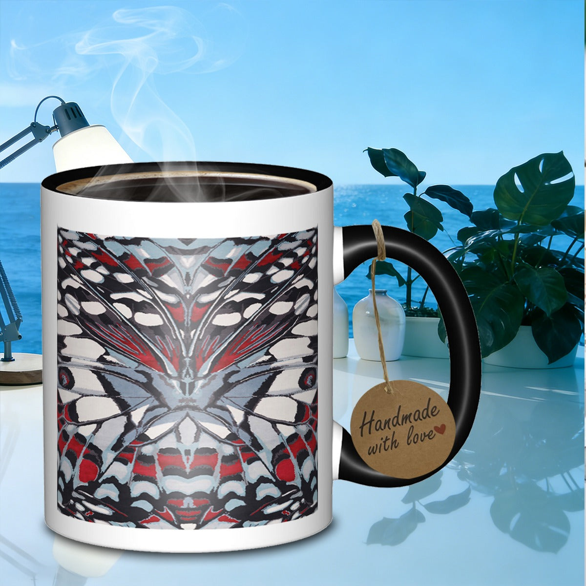 Tailorly Black Accent 11 oz Mug - pattern ceramic mug