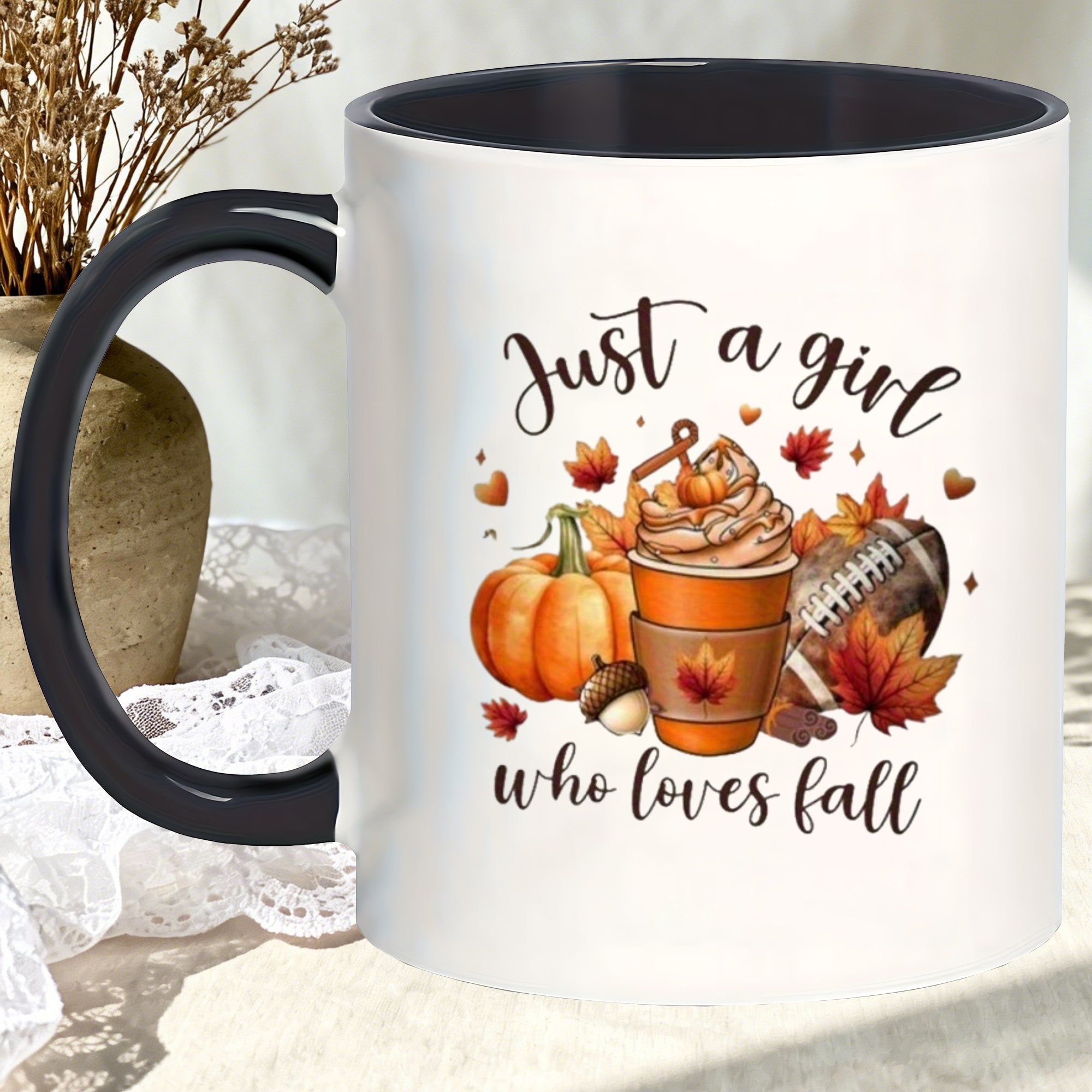 Tailorly Black Accent 11 oz Mug - festive chic glazed who fall print mugs ideal for use_385c3f1e39c648e783e81b382795159b