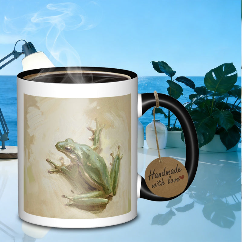 Tailorly Black Accent 11 oz Mug - portrait of a colorful and neat tumbler everyday use it a great gift_2e53979fb4ae458fa1324ac005d02986