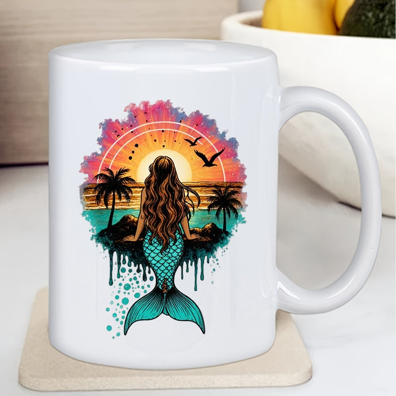 Tailorly White Ceramic 11 oz Mug - 1pc thoughtful present for couples1pcs thoughtful present for couplesa fashionable and fun daily ceramic mug with