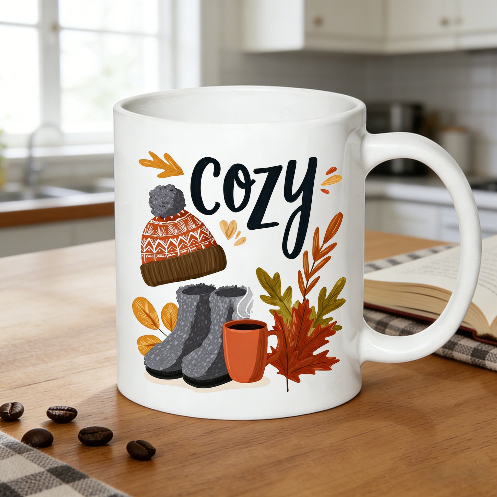 Tailorly White Ceramic 11 oz Mug - coffee cup illustration