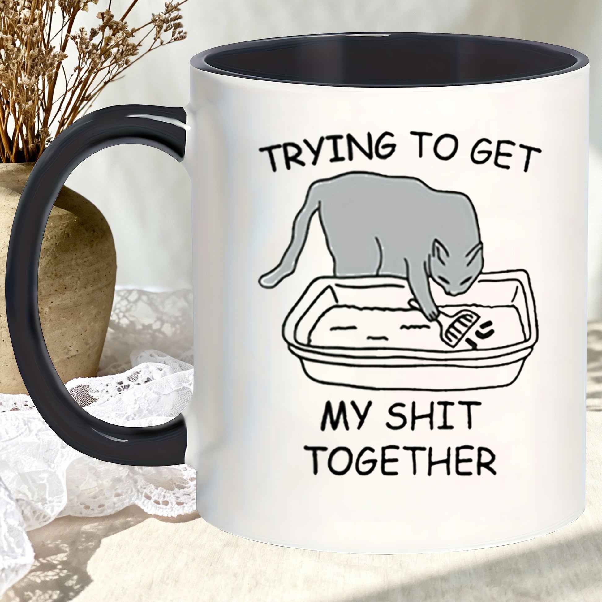 Tailorly Black Accent 11 oz Mug - reusable insulated trying to mugs ideal birthday gift_4800dd53b386407d9289ccbd7c5aab77