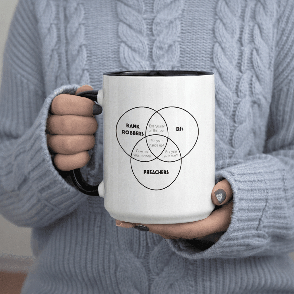 Tailorly Black Accent 11 oz Mug - Bank Robbers DJs