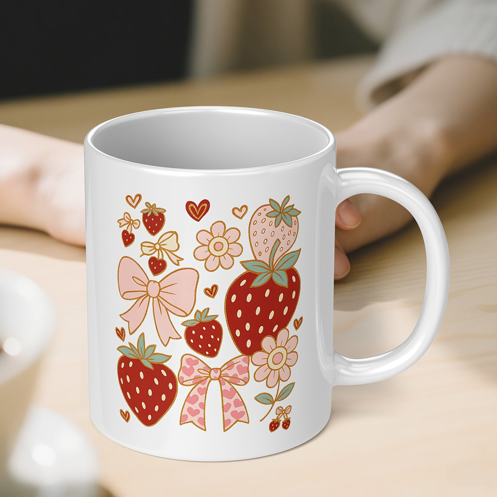 Tailorly White Ceramic 11 oz Mug - printable photo text and brand promotion