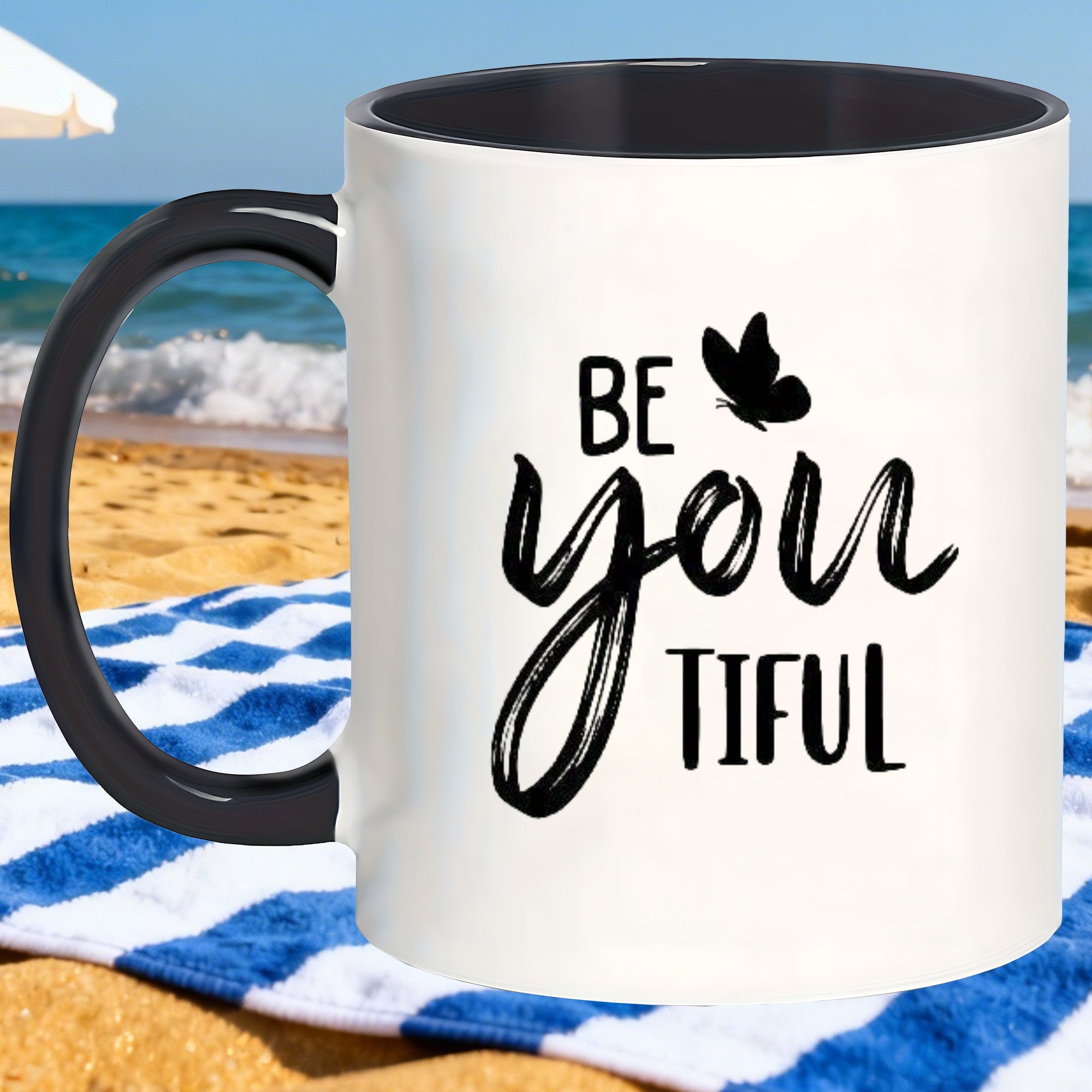 Tailorly Black Accent 11 oz Mug - novelty coffee mug canvas mugs for christmas thanksgiving valentines kitchen party_151dd1530a8a4cb88c09ac3489b44f2c