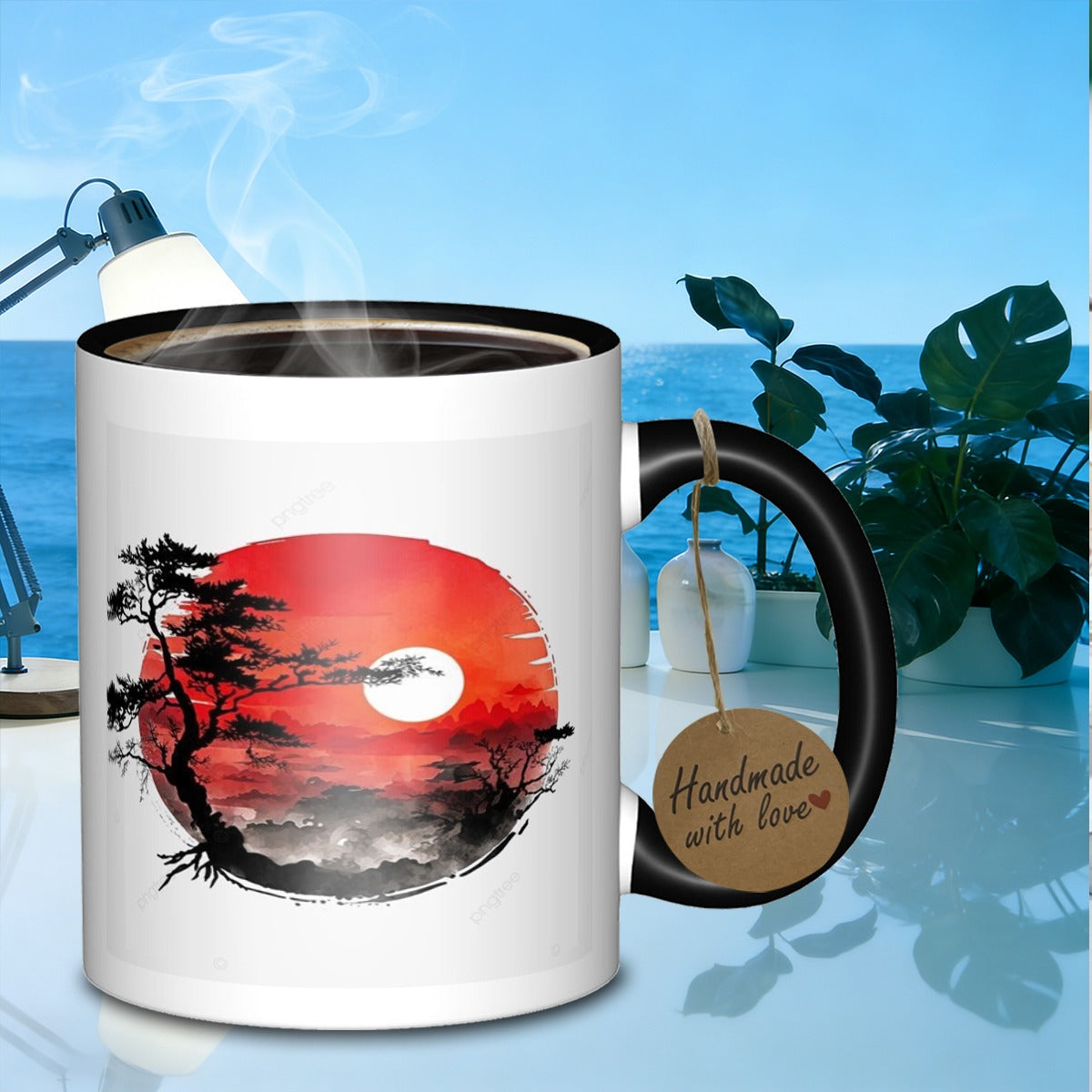 Tailorly Black Accent 11 oz Mug - scenery