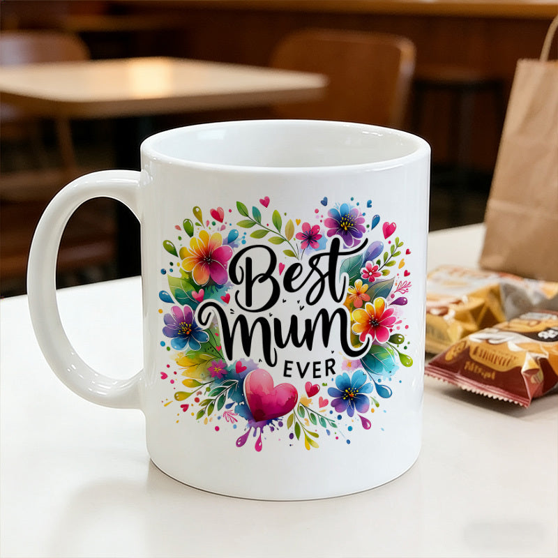 Tailorly White Ceramic 11 oz Mug - cute cartoon design