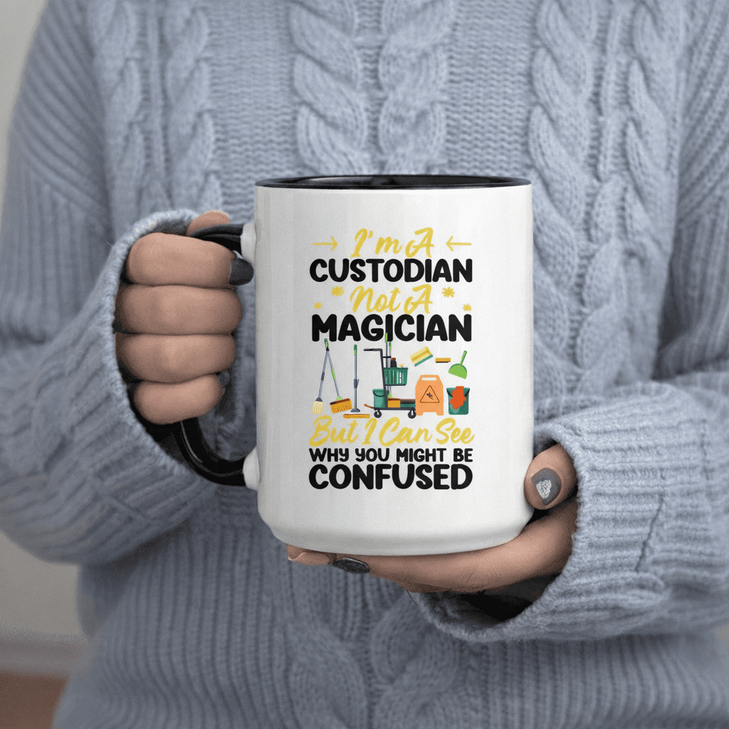 Tailorly Black Accent 11 oz Mug - I m a Not a Magician But I Can See Why You