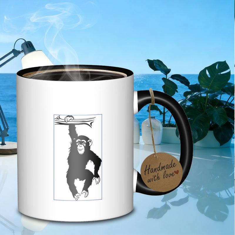 Tailorly Black Accent 11 oz Mug - hanging silhouette