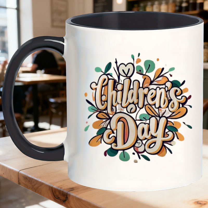 Tailorly Black Accent 11 oz Mug - festive chic glazed cute holiday print
