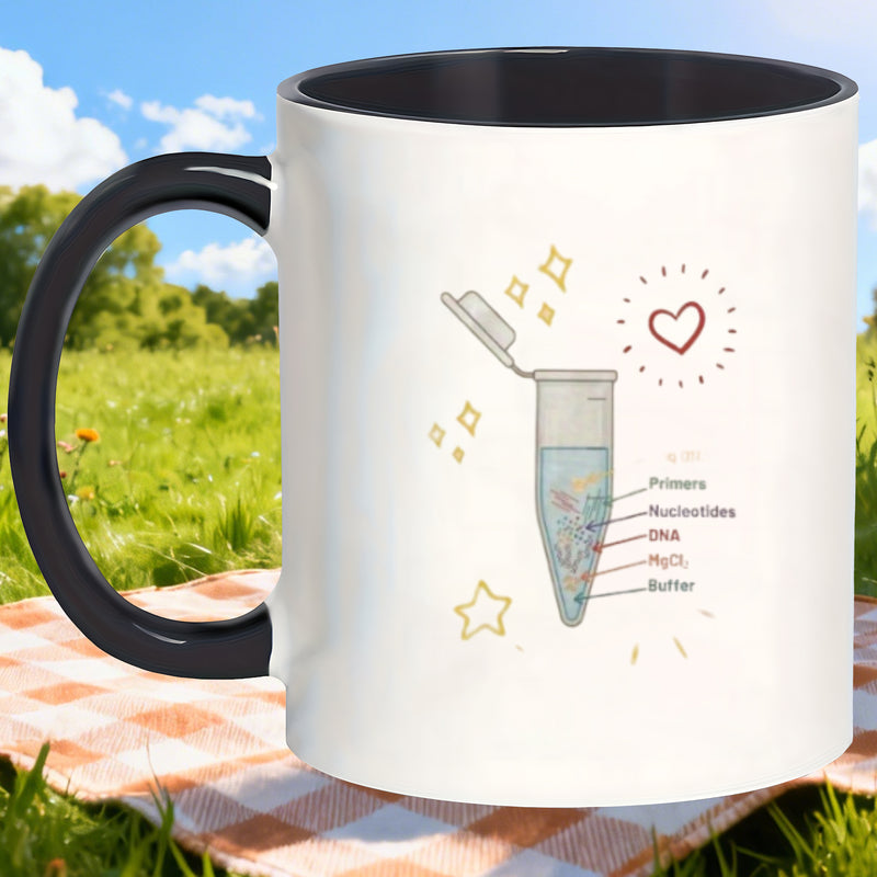 Tailorly Black Accent 11 oz Mug - reusable insulated biology mugs ideal for couch park picnics_ee2dbd55e21441b5b10287d4cf5ea55c
