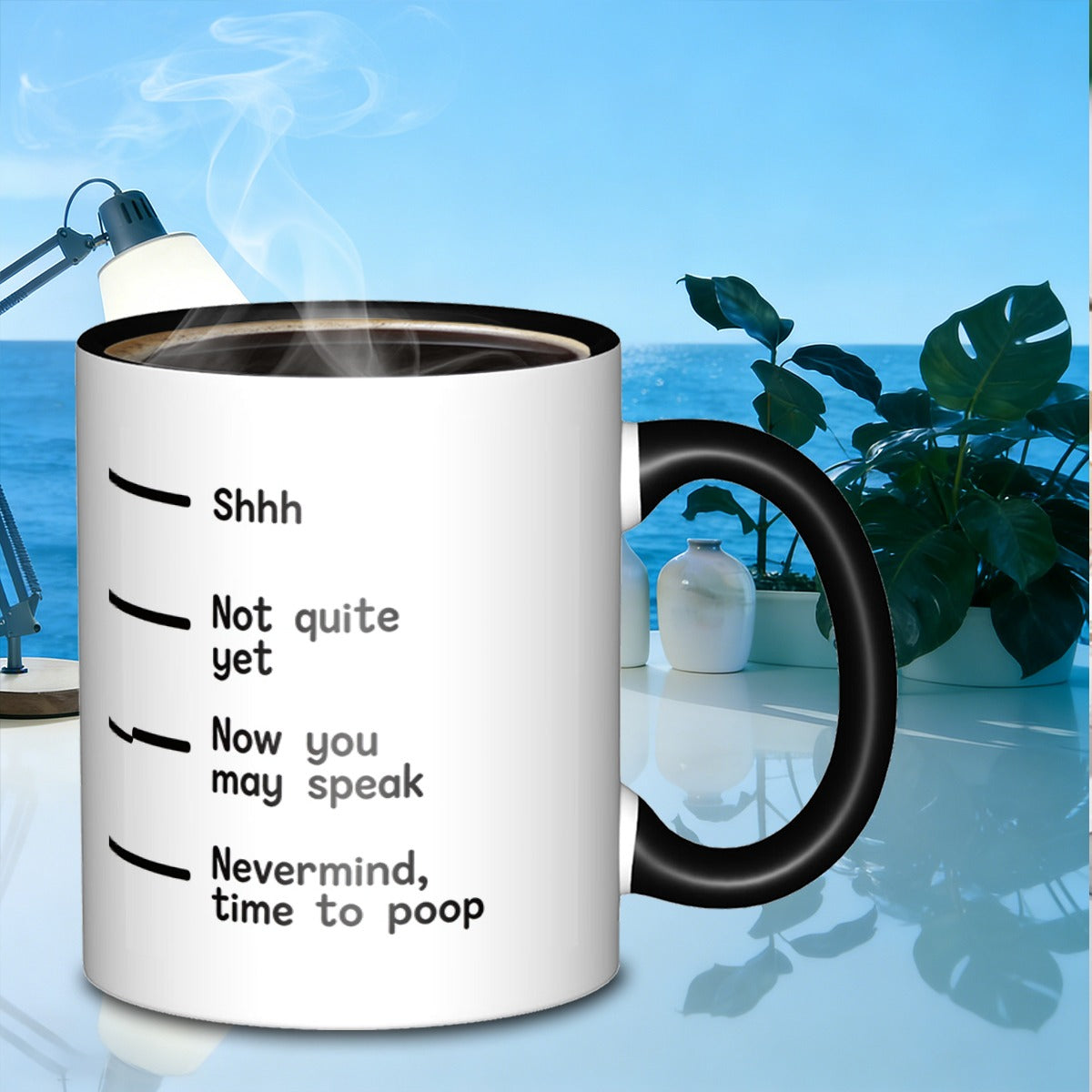 Tailorly Black Accent 11 oz Mug - shhh