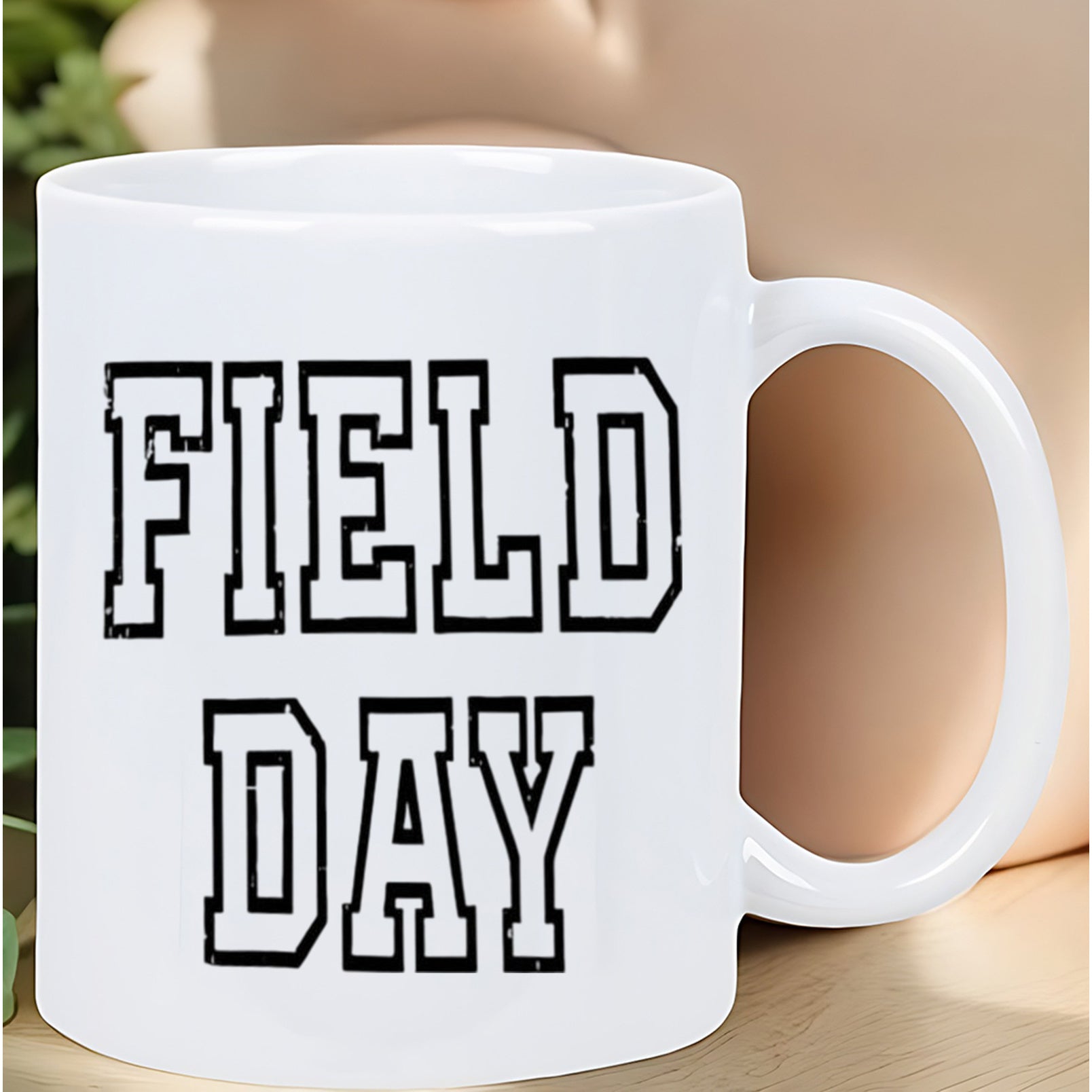 Tailorly White Ceramic 11 oz Mug - black and white sports cup with let_b1d87479a6a640cda61c8cbdca63b231